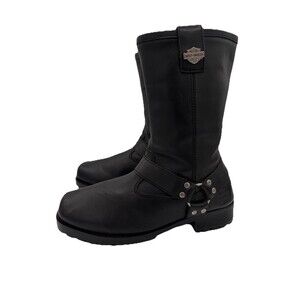 Harley Davidson Tyrone Lug Harness Men's Motorcycle Boots Size 9